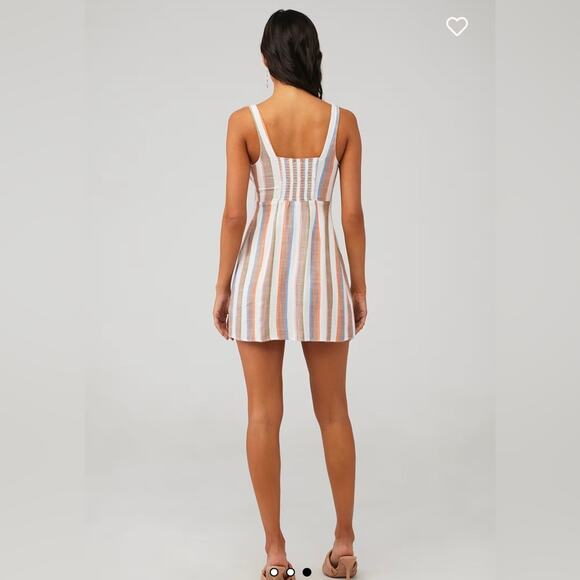 Show Me Your Mumu Cora Linen Dress 
Shorebert  Stripe Mini Women’s Small - Picture 3 of 10